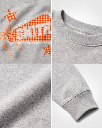 Teacher Custom Name Lace Patchwork Sweatshirt — mockup 2