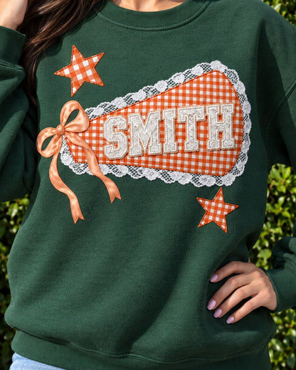 Teacher Custom Name Lace Patchwork Sweatshirt — mockup 3