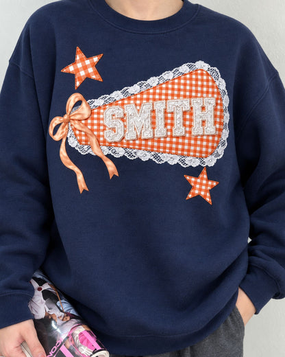 Teacher Custom Name Lace Patchwork Sweatshirt — mockup 5