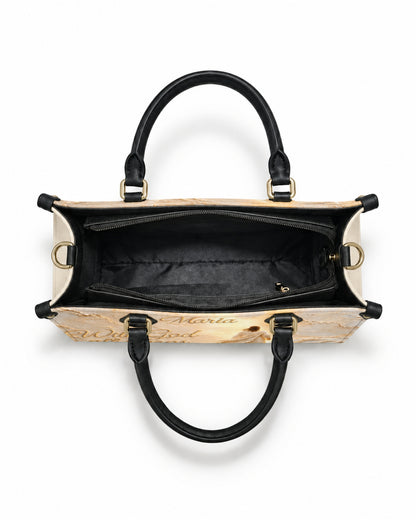 All Things Are Possible Christian Leather Handbag — mockup 5