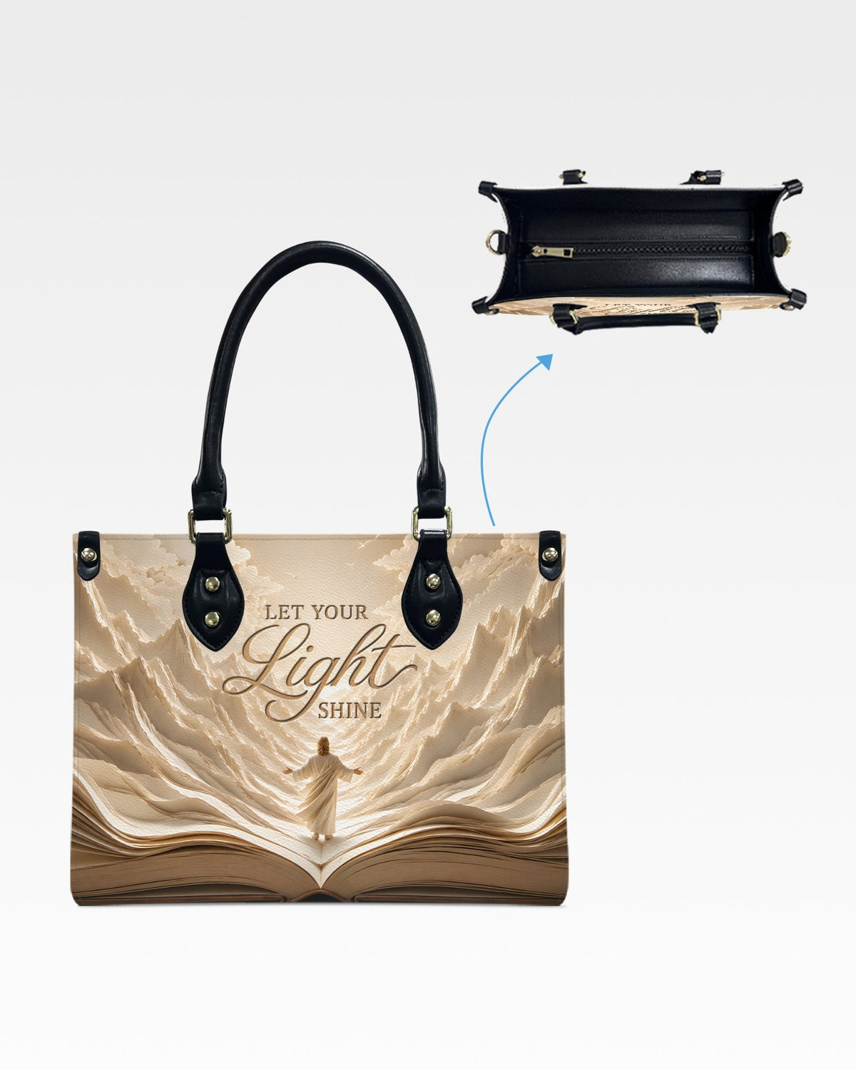 Let Your Light Shine Christian Leather Handbag