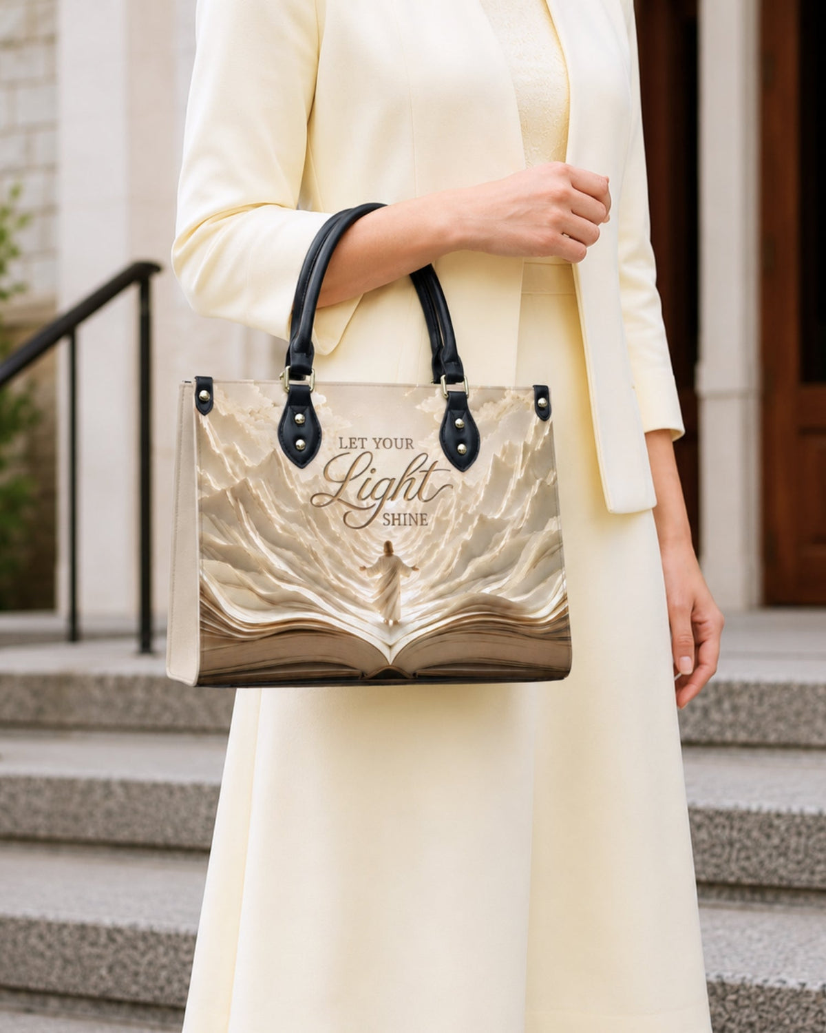 Let Your Light Shine Christian Leather Handbag