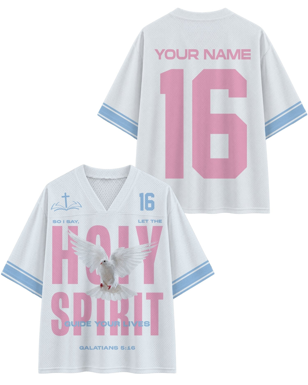 Let The Holy Spirit Guide Your Lives Mesh Jersey mockup 1