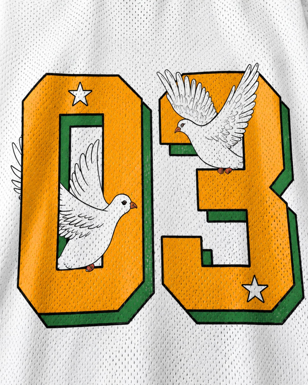 Child Of God White Dove Mesh Jersey mockup 3