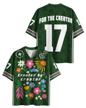 Created By The Creator Floral Mesh Jersey