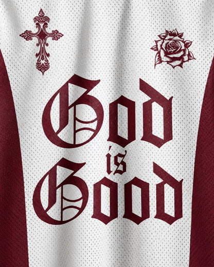 God Is Good Mesh Jersey mockup 3
