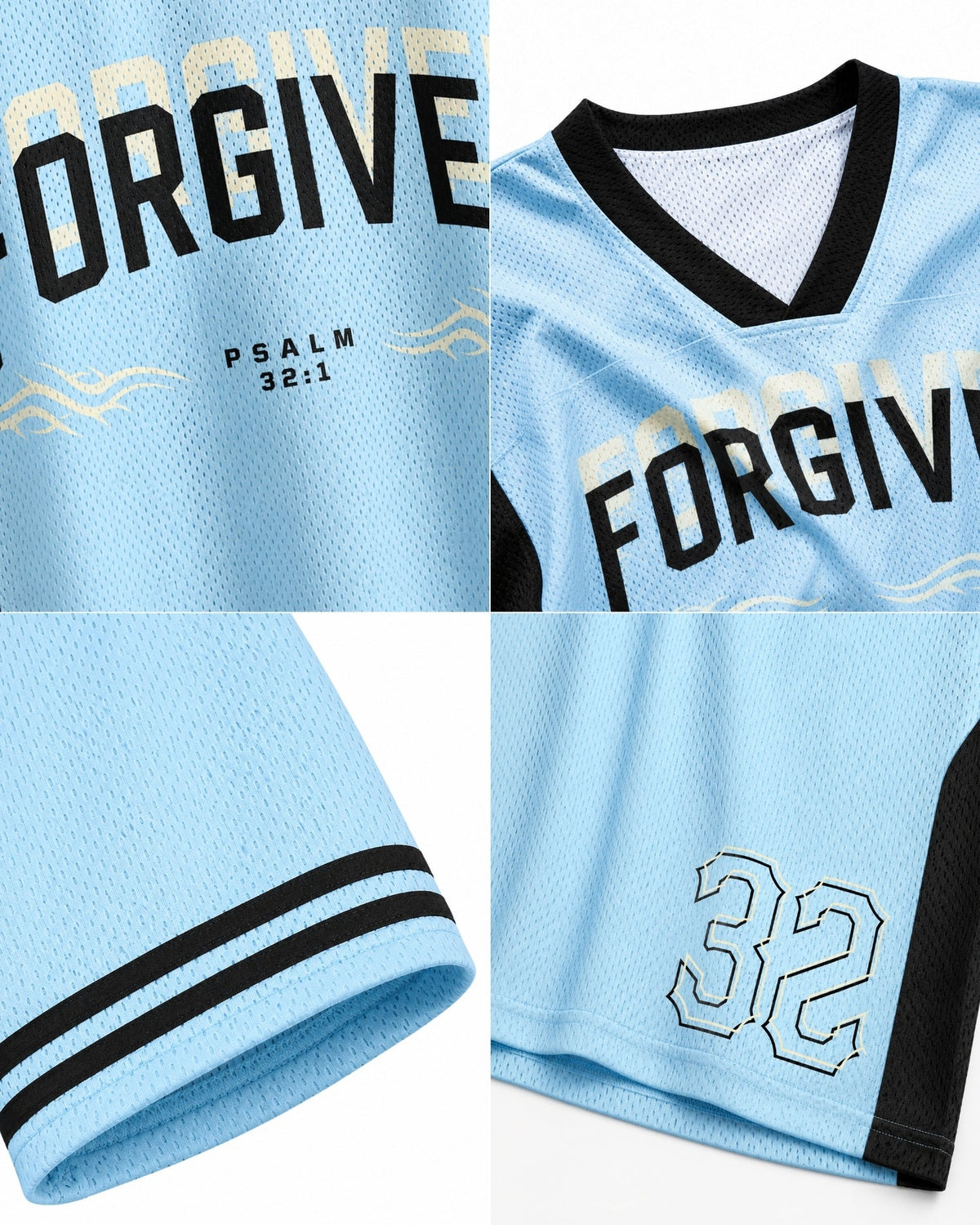Forgiven Psalm 32:1 Mesh Jersey mockup 2