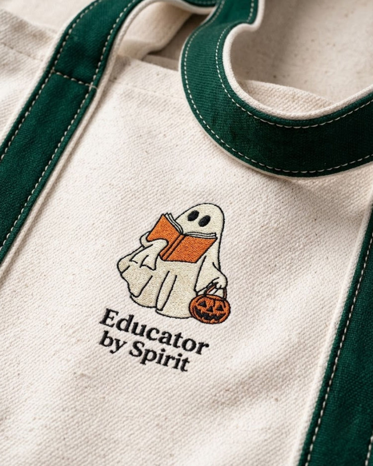 Educator By Spirit Embroidered Tote Bag — mockup 3