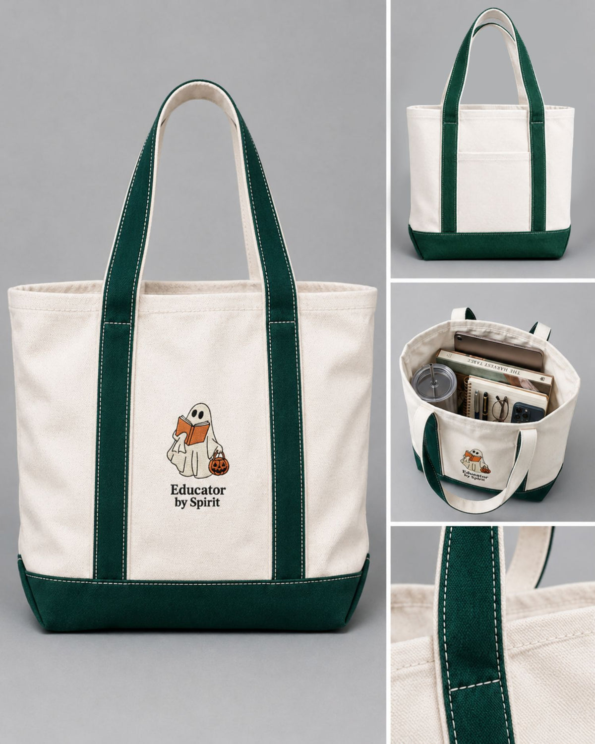 Educator By Spirit Embroidered Tote Bag — mockup 4