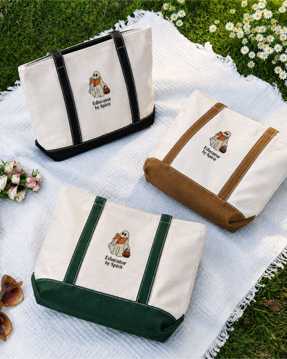 Educator By Spirit Embroidered Tote Bag — mockup 5