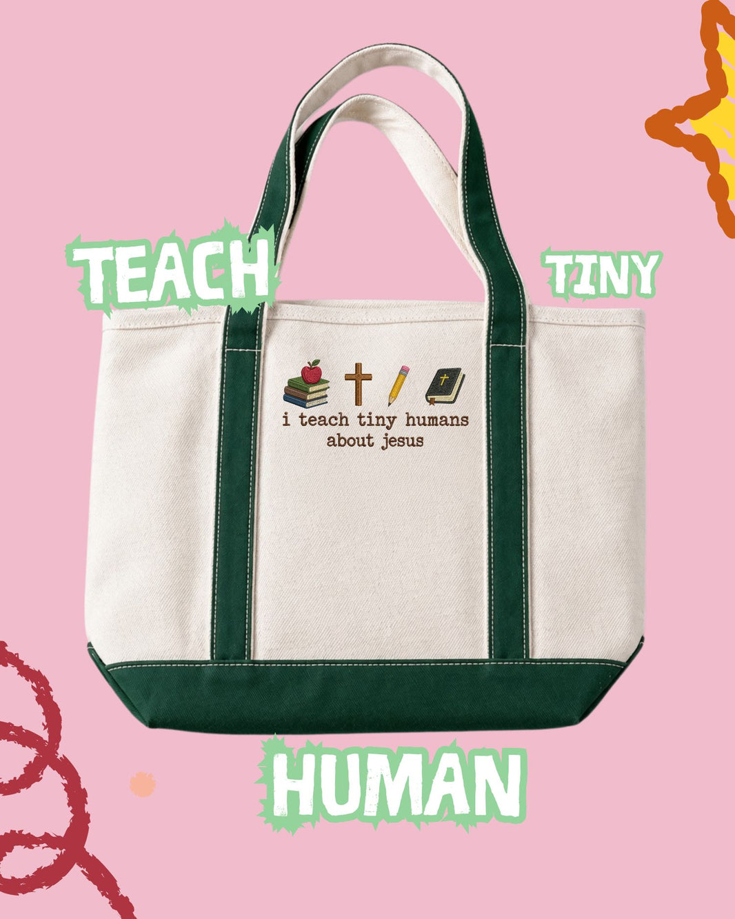 Christian Teacher Tote Bag — mockup 1