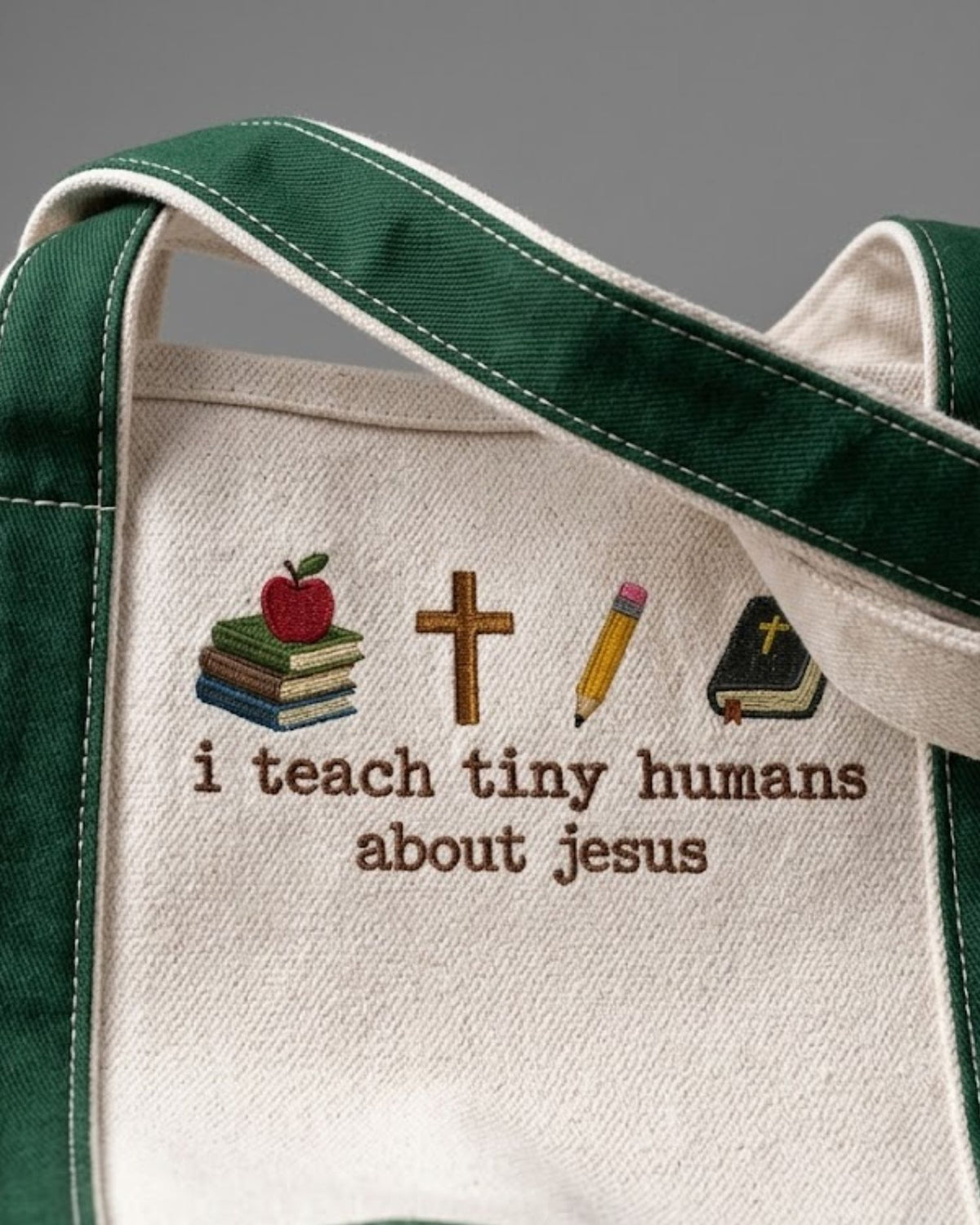 Christian Teacher Tote Bag — mockup 3