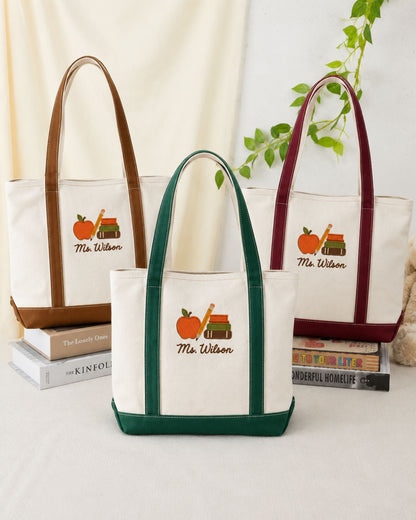 Personalized Faith Teacher Tote Bag — mockup 5